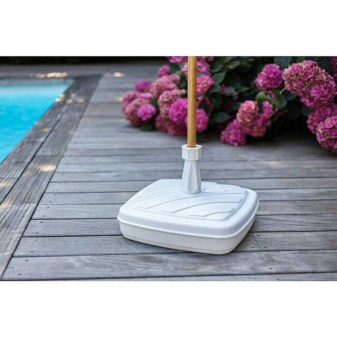 Base de parasol (42 x 42 cm, Blanco) | BAUHAUS
