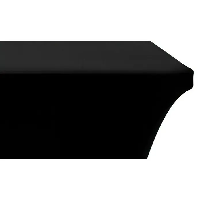 Funda protectora para mesa de jardín - Negro, Plástico, L x An: 183 x 76 cm - Mantel de mesa elástico negro para una presentación moderna y elegante en eventos y ferias. ¡Práctico y elegante!