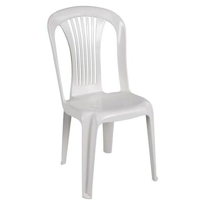 Silla de jardín Sintra (L x An x Al: 45 x 45 x 88 cm, Blanco, Polipropileno, Apilable) | BAUHAUS
