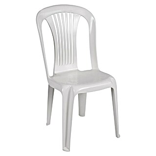 Silla de jardín Sintra (L x An x Al: 45 x 45 x 88 cm, Blanco, Polipropileno, Apilable)