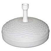 Base de parasol efecto ratán (Ø x Al: 45 x 26 cm, Blanco) | BAUHAUS