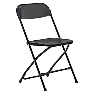 Silla de jardín Every (L x An x Al: 45 x 46 x 80 cm, Negro, HDPE/Acero)