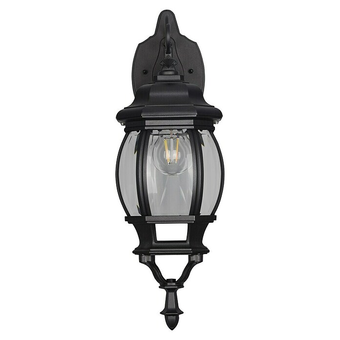 Trio Lighting Aplique exterior Elvo descendente (60 W, 24 x 18 x 49 cm, Negro, IP44, Descendente) | BAUHAUS