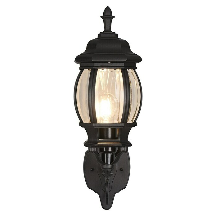 Trio Lighting Aplique exterior Elvo ascendente (60 W, Negro, IP44, Ascendente) | BAUHAUS