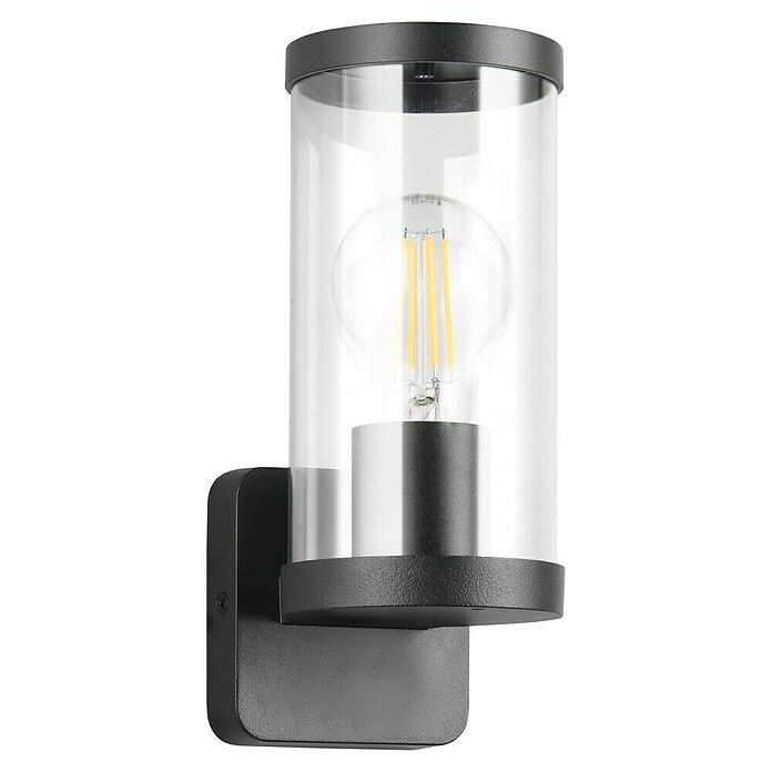 Trio Lighting Aplique exterior Bonito (28 W, 9 x 9 x 23 cm, Negro, IP44) | BAUHAUS