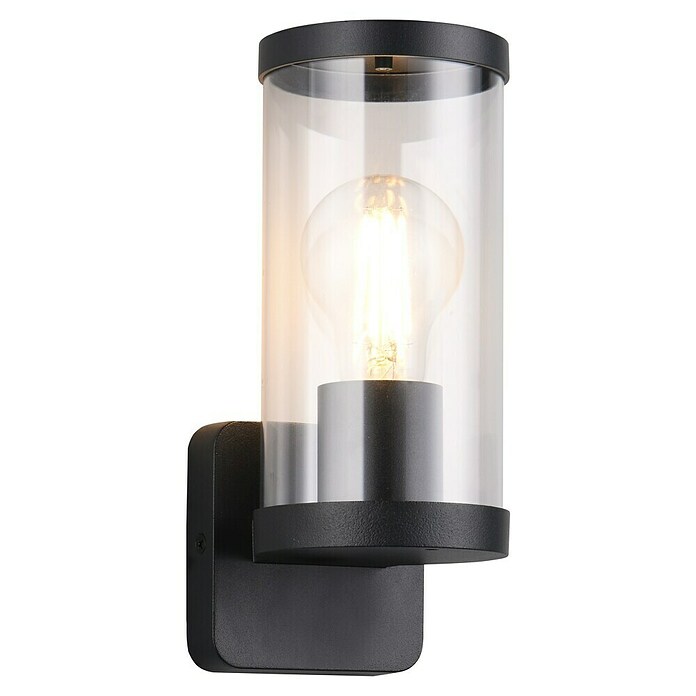 Trio Lighting Aplique exterior Bonito (28 W, 9 x 9 x 23 cm, Negro, IP44) | BAUHAUS