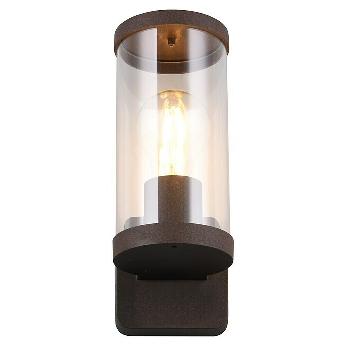 Trio Lighting Aplique exterior Bonito (28 W, 9 x 9 x 23 cm, Marrón, IP44) | BAUHAUS
