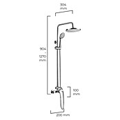 Sistema de ducha Altea (Grifo monomando, Distancia entre orificios: 15 cm, Número de tipos de chorro: 3 ud., Cromo) | BAUHAUS