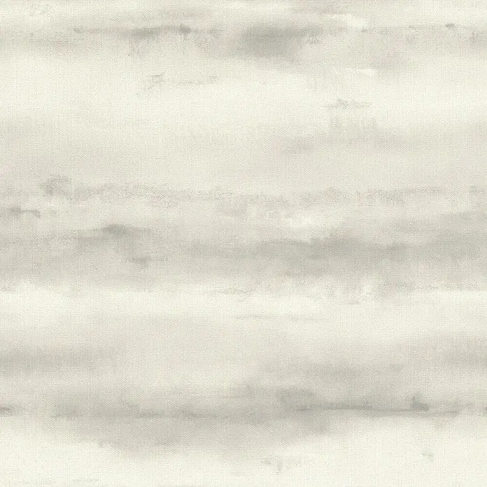 Rasch Florentine IV Vliestapete Shadows - Steingrau, Grafisch, 10,05 x 0,53 m - Hellbeige Leinenstruktur mit subtilen horizontalen grauen Aquarellstreifen.