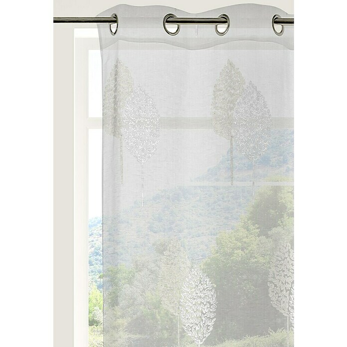 Visillo para ventana bordado Paseo (An x Al: 140 x 250 cm, 100% poliéster, Blanco) | BAUHAUS