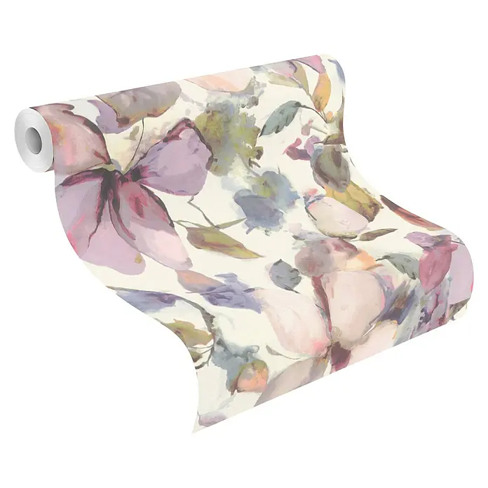 Rasch Florentine IV Vliestapete Flowers - Pastellpink, Floral, 10,05 x 0,53 m - Rolle Tapete mit einem floralen Muster in sanften Farben. Ein Hauch von Eleganz für Ihr Zuhause mit diesem Design.