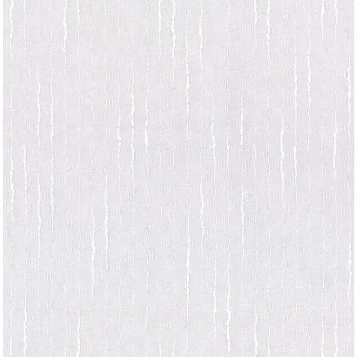 Visillo para ventana Elma - An x Al: 140 x 250 cm, 100% poliéster, Blanco - Tejido blanco con rayas verticales y una textura sutil, perfecto para cortinas ligeras o aplicaciones decorativas, aportando luz a cualquier habitación.