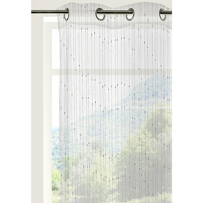 Visillo para ventana Lorenzo (An x Al: 140 x 250 cm, 100% poliéster, Gris) | BAUHAUS