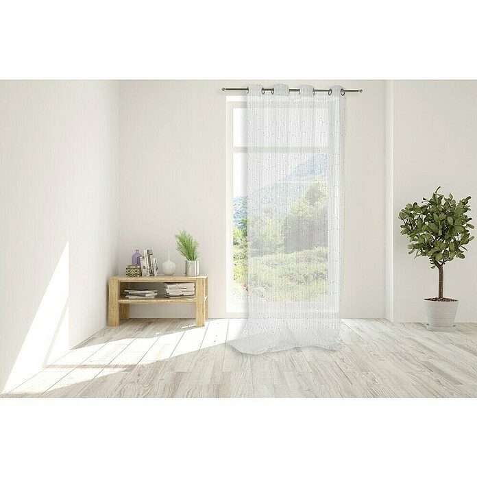 Visillo para ventana Lorenzo (An x Al: 140 x 250 cm, 100% poliéster, Gris) | BAUHAUS