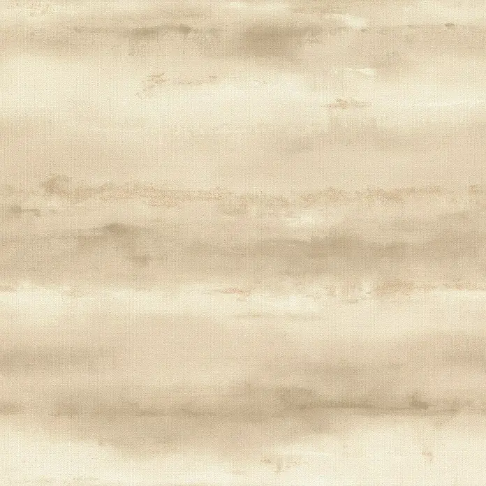Rasch Florentine IV Vliestapete Shadows - Cremebeige, Grafisch, 10,05 x 0,53 m - Hellbraune Leinwandtextur mit subtilen horizontalen Aquarellflecken.