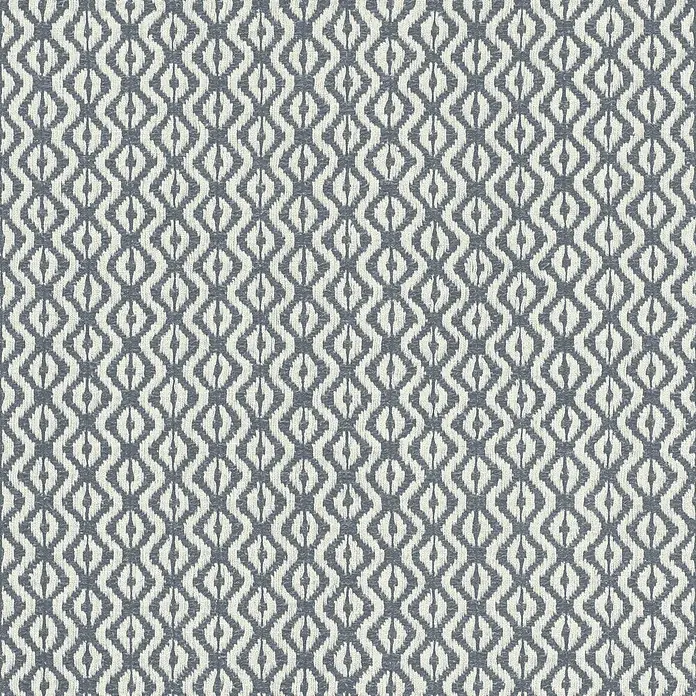 Rasch Beachhouse Vliestapete Allover-Design - Blaugrau, Grafisch, 10,05 x 0,53 m - Gewebtes Textilmuster mit wiederholenden blau-grauen und cremefarbenen geometrischen Formen.