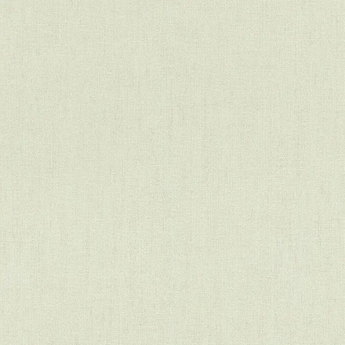 Rasch Florentine IV Vliestapete Pastell-Uni - Grün, Uni, 10,05 x 0,53 m - Helle cremefarbene Leinenstofftextur.