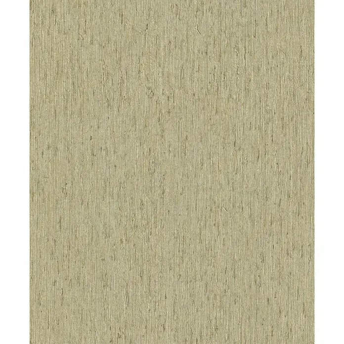 Rasch Back To Nature Vliestapete - Bambusgrün, Uni, 10,05 x 0,53 m - Nahaufnahme einer natürlichen, beigen Textiltapete mit subtiler Textur für eine warme und einladende Atmosphäre.