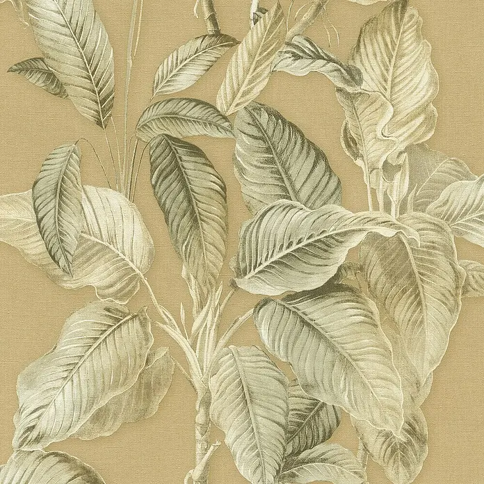 Rasch Back To Nature Vliestapete Blätter - Beige-Greige, Floral, 10,05 x 0,53 m - Beige Tapete mit detailreichem Blätterdruck. Die Blätter haben verschiedene Farbnuancen, die der Tapete Tiefe verleihen.