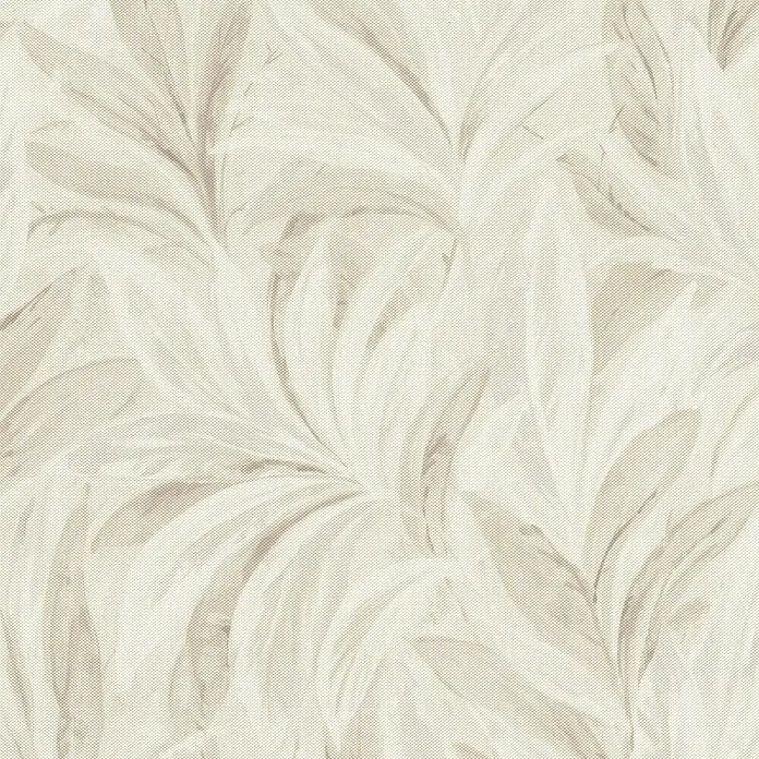 Rasch Selection Vliestapete Vinyl Blätterwand - Beige, Floral, 10,05 x 0,53 m - Hellbeiger strukturierter Stoff mit dezentem botanischem Muster.