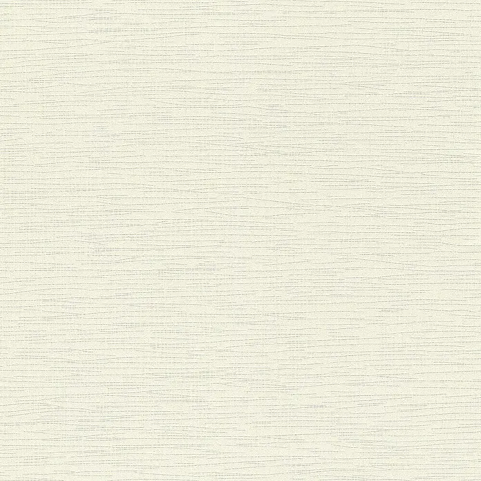 Rasch Selection Vliestapete Vinyl - Beige, Uni, 10,05 x 0,53 m - Strukturierte, cremefarbene Oberfläche mit horizontalen Linien.