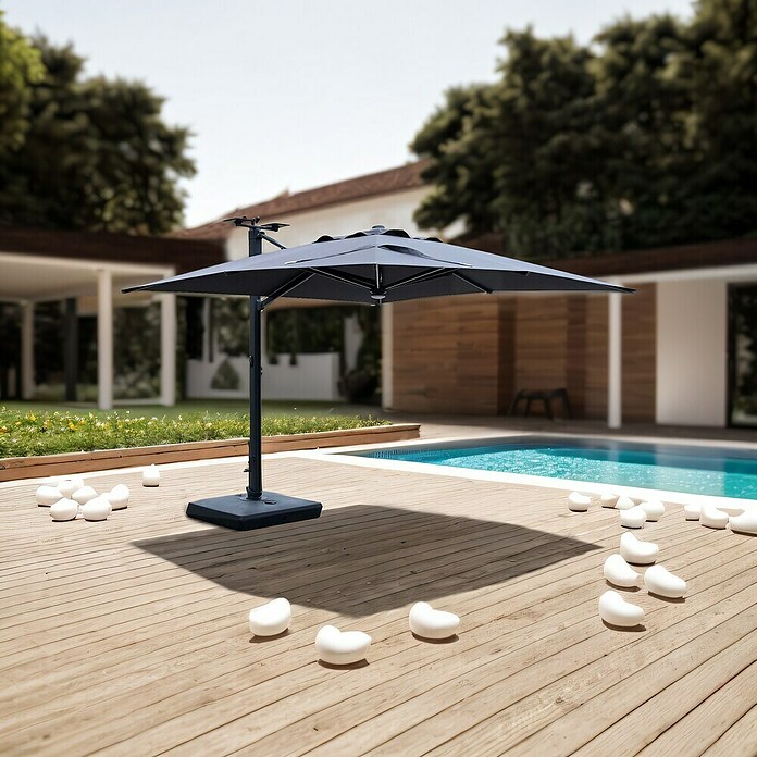 Ampelschirm LED Solar (Anthrazit) | BAUHAUS