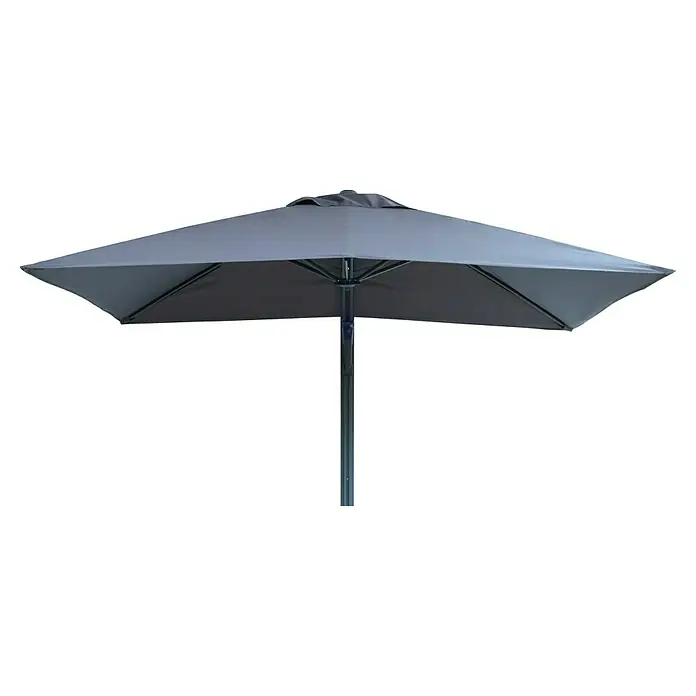 Sunnyglade Terrassenschirm Mit Kurbel - 228,6 Cm Durchmesser, 6 Streben, Knickmechanismus, Blau, Aus Polyester & Aluminium