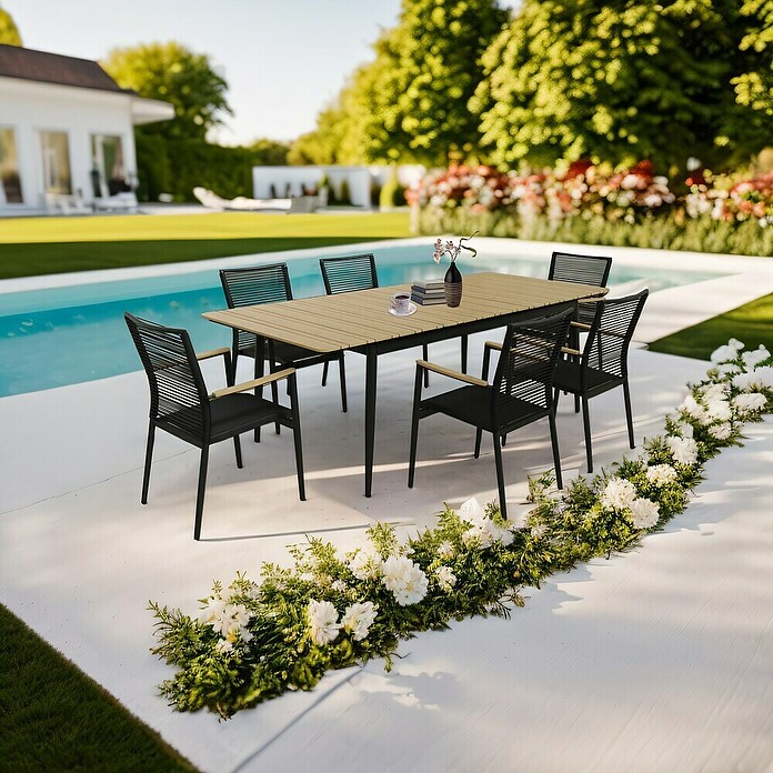 Gartenmöbel-Set (7 -tlg., Polywood, Braun) | BAUHAUS