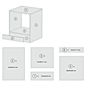 Respekta Merle Herd-Umbauschrank (H x B x T: 84,8 x 60 x 60 cm, Schwarz) | BAUHAUS