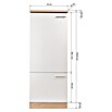 Respekta Merle Geräteumbauschrank (B x T x H: 60 x 60 x 144,8 cm, Weiß, Für Kühlschrank) | BAUHAUS