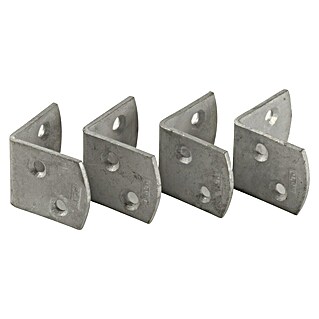 Plus Winkelverbinder (L x B x H: 3,7 x 3,7 x 3 cm, Silber, 4 Stk.)