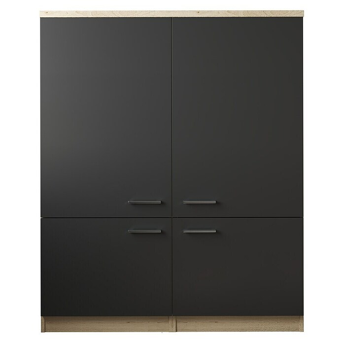 Respekta Merle Hochschrank (B x T x H: 120 x 60 x 144,9 cm, Schwarz) | BAUHAUS