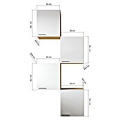 Respekta Merle Hängeschrank (B x T x H: 100 x 34,6 x 224,4 cm, Grau, 4 Stk.) | BAUHAUS