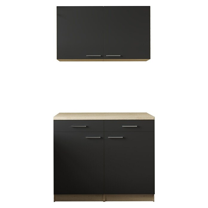 Respekta Merle Küchen-Set (100 x 60 x 200 cm, Schwarz) | BAUHAUS