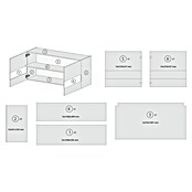 Respekta Merle Hängeschrank (B x T x H: 110 x 34,6 x 56,1 cm, Grau) | BAUHAUS