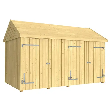 Plus  Gartenhaus Classic Multi mit Doppel- und Einzeltür