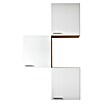 Respekta Merle Hängeschrank (B x T x H: 100 x 34,6 x 168,3 cm, Weiß, 3 Stk.) | BAUHAUS