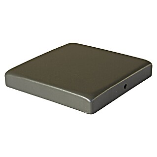 Plus Pfostenkappe Classic (9,1 x 9,1 cm, Eckig, Stahl, Umbragrau (RAL 7022))