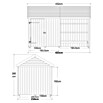Plus Gartenhaus Classic Multi offen mit Einzeltür (Außenmaß inkl. Dachüberstand (B x T): 432 x 254 cm, Holz, Natur, Mit Dachpappe, Aluleisten und Bodenanker) | BAUHAUS