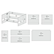 Respekta Merle Hängeschrank (B x T x H: 100 x 34,6 x 56,1 cm, Weiß) | BAUHAUS