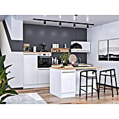 Respekta Cocina de isla Gabriel (Ancho: 320 cm, Blanco, Con campana de isla, Con electrodomésticos) | BAUHAUS