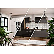 Respekta Küchenzeile KB370EYSMIGKE (Breite: 370 cm, Mit Elektrogeräten, Schwarz Seidenglanz)