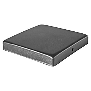 Plus Pfostenkappe Classic (9,1 x 9,1 cm, Eckig, Stahl, Schwarz (RAL 9005))