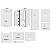 Respekta Merle Geräteumbauschrank (B x T x H: 60 x 60 x 144,8 cm, Weiß, Für Kühlschrank) | BAUHAUS