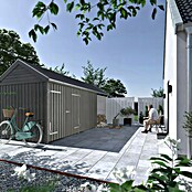 Plus Gartenhaus Classic Multi offen/geschlossen mit Doppeltür (Außenmaß inkl. Dachüberstand (B x T): 636 x 254 cm, Holz, Natur, Nur Gartenhaus) | BAUHAUS