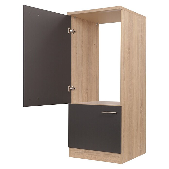 Respekta Merle Geräteumbauschrank (B x T x H: 60 x 60 x 144,8 cm, Grau, Für Kühlschrank) | BAUHAUS