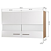 Respekta Merle Hängeschrank (B x T x H: 100 x 34,6 x 56,1 cm, Weiß) | BAUHAUS