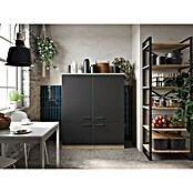 Respekta Merle Hochschrank (B x T x H: 120 x 60 x 144,9 cm, Schwarz) | BAUHAUS