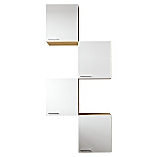 Respekta Merle Hängeschrank (B x T x H: 100 x 34,6 x 224,4 cm, Weiß, 4 Stk.)