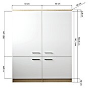Respekta Merle Hochschrank (B x T x H: 120 x 60 x 144,9 cm, Weiß) | BAUHAUS